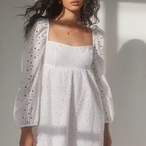 Wilfred Damsel Dress Embroidered Bohemian Mini Dress BLACK 8